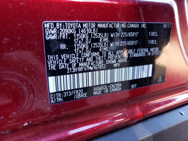 Photo 13 VIN: 2T3H1RFV7MW167853 - TOYOTA RAV4 LE 