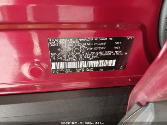 Photo 8 VIN: 2T3H1RFV7MW171093 - TOYOTA RAV4 