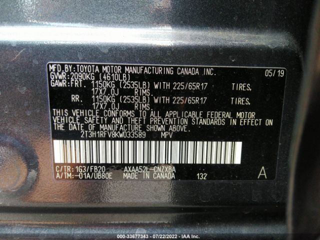 Photo 8 VIN: 2T3H1RFV8KW033589 - TOYOTA RAV4 