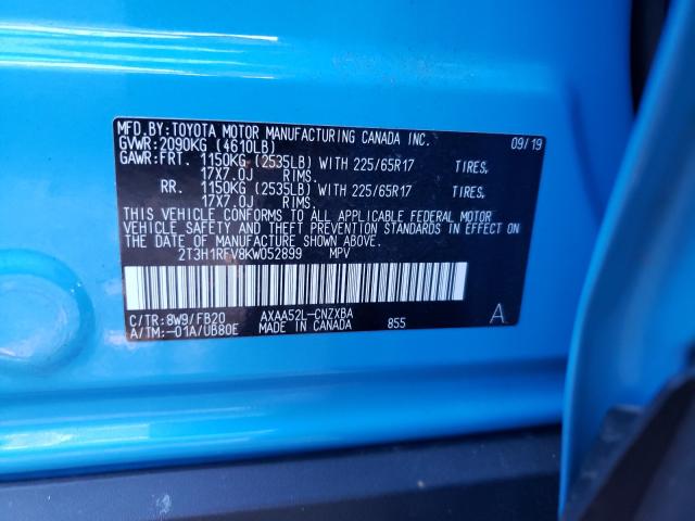 Photo 9 VIN: 2T3H1RFV8KW052899 - TOYOTA RAV4 LE 