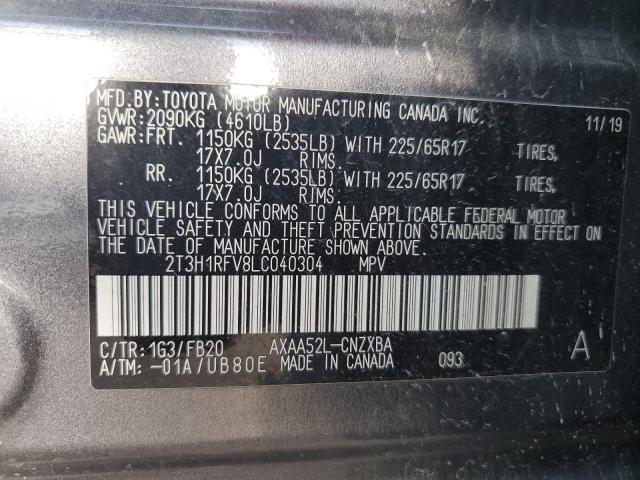 Photo 12 VIN: 2T3H1RFV8LC040304 - TOYOTA RAV4 