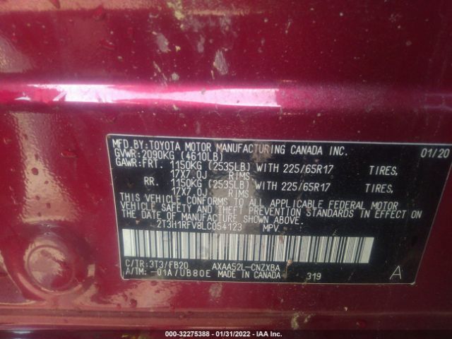 Photo 8 VIN: 2T3H1RFV8LC054123 - TOYOTA RAV4 