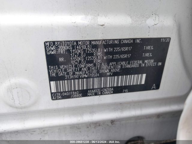 Photo 8 VIN: 2T3H1RFV8MW119584 - TOYOTA RAV4 