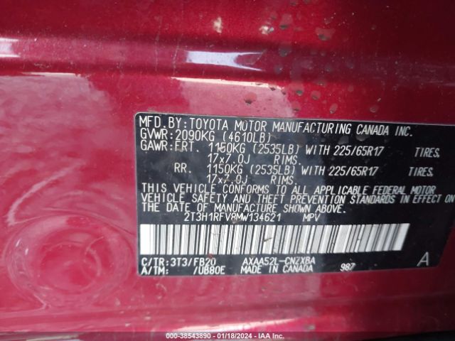 Photo 8 VIN: 2T3H1RFV8MW134621 - TOYOTA RAV4 