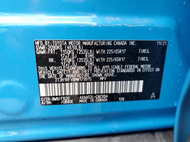 Photo 12 VIN: 2T3H1RFV8MW179915 - TOYOTA RAV4 LE 