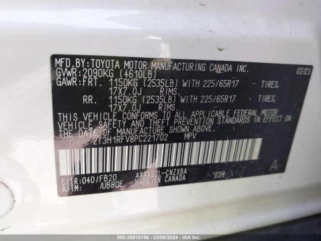 Photo 8 VIN: 2T3H1RFV8PC221702 - TOYOTA RAV4 