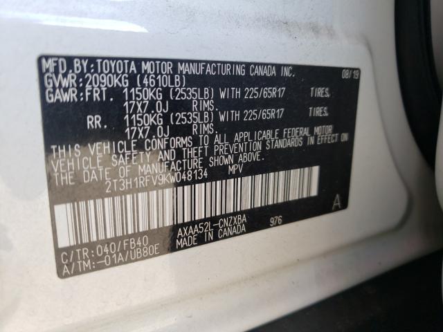 Photo 9 VIN: 2T3H1RFV9KW048134 - TOYOTA RAV4 LE 