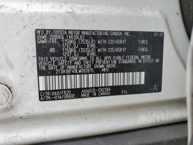 Photo 12 VIN: 2T3H1RFV9LW092815 - TOYOTA RAV4 