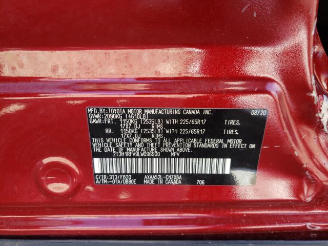 Photo 9 VIN: 2T3H1RFV9LW096900 - TOYOTA RAV4 LE 