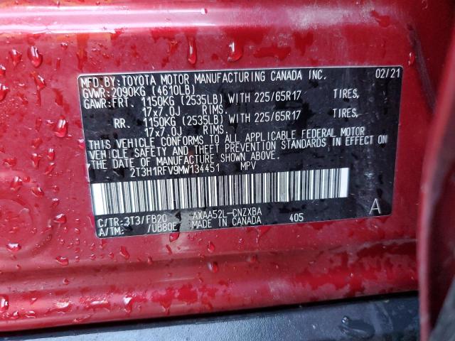 Photo 12 VIN: 2T3H1RFV9MW134451 - TOYOTA RAV4 LE 