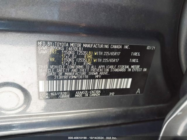 Photo 8 VIN: 2T3H1RFV9MW136118 - TOYOTA RAV4 