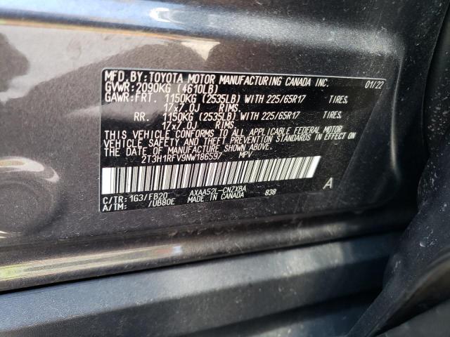 Photo 12 VIN: 2T3H1RFV9NW186597 - TOYOTA RAV4 LE 