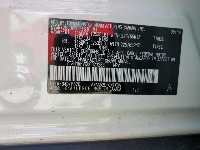 Photo 9 VIN: 2T3H1RFVXKC021283 - TOYOTA RAV4 LE 