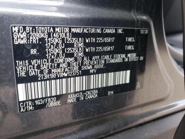 Photo 13 VIN: 2T3H1RFVXMW123751 - TOYOTA RAV4 LE 