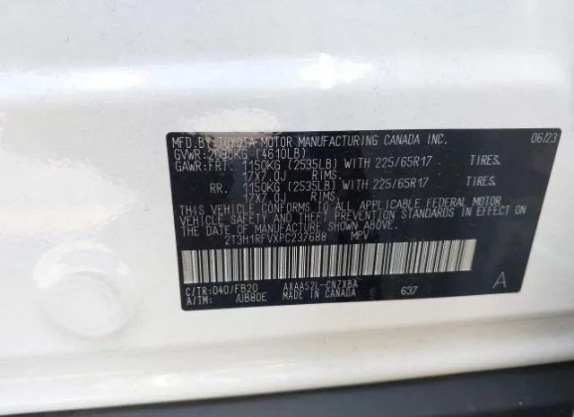 Photo 8 VIN: 2T3H1RFVXPC237688 - TOYOTA RAV4 