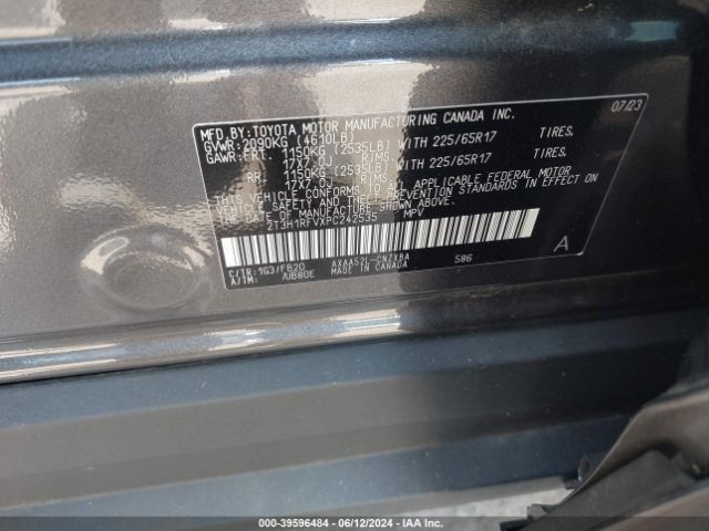 Photo 8 VIN: 2T3H1RFVXPC242535 - TOYOTA RAV4 