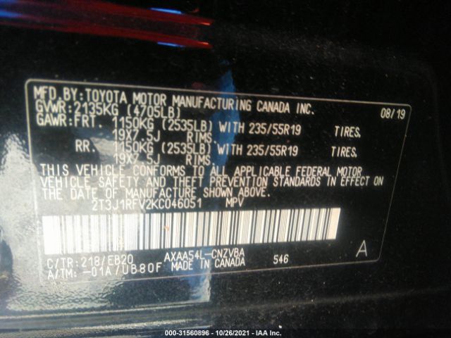 Photo 8 VIN: 2T3J1RFV2KC046051 - TOYOTA RAV4 