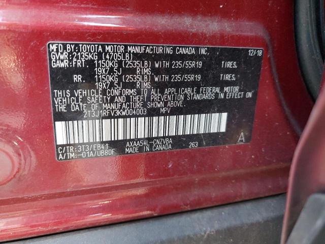 Photo 12 VIN: 2T3J1RFV3KW004003 - TOYOTA RAV4 ADVEN 