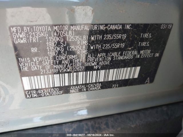 Photo 8 VIN: 2T3J1RFV5KW032627 - TOYOTA RAV4 