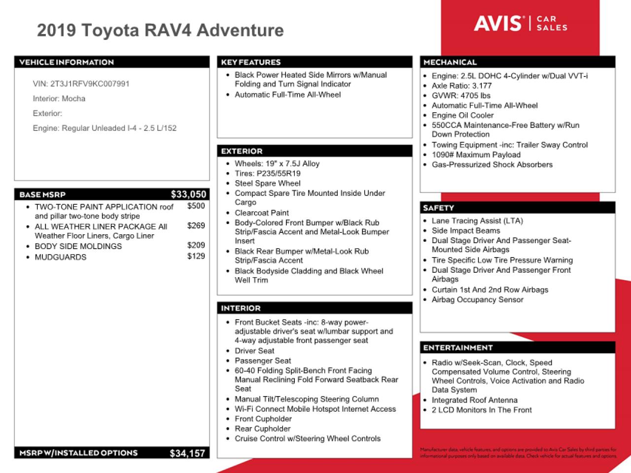 Photo 11 VIN: 2T3J1RFV9KC007991 - TOYOTA RAV 4 