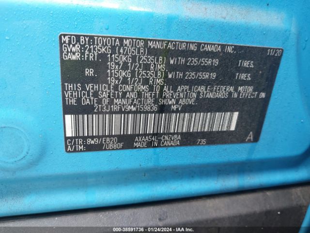 Photo 8 VIN: 2T3J1RFV9MW159836 - TOYOTA RAV4 