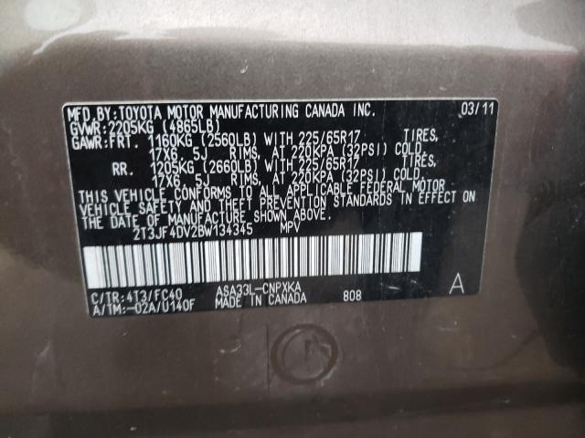 Photo 9 VIN: 2T3JF4DV2BW134345 - TOYOTA RAV4 