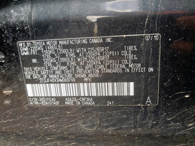 Photo 9 VIN: 2T3JF4DV3AW069746 - TOYOTA RAV4 