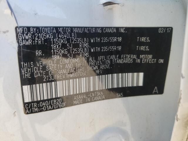 Photo 9 VIN: 2T3JFREV1HW607060 - TOYOTA RAV4 SE 