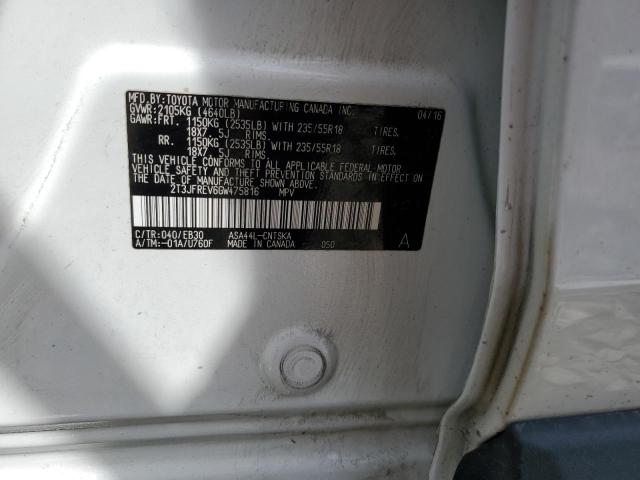 Photo 11 VIN: 2T3JFREV6GW475816 - TOYOTA RAV4 SE 