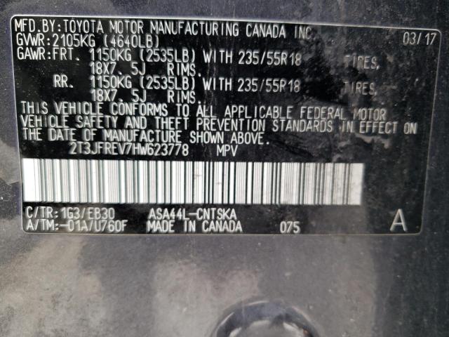 Photo 11 VIN: 2T3JFREV7HW623778 - TOYOTA RAV4 