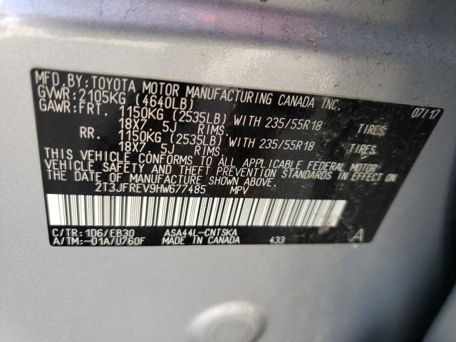 Photo 9 VIN: 2T3JFREV9HW677485 - TOYOTA RAV4 