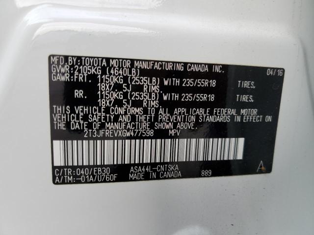 Photo 13 VIN: 2T3JFREVXGW477598 - TOYOTA RAV4 