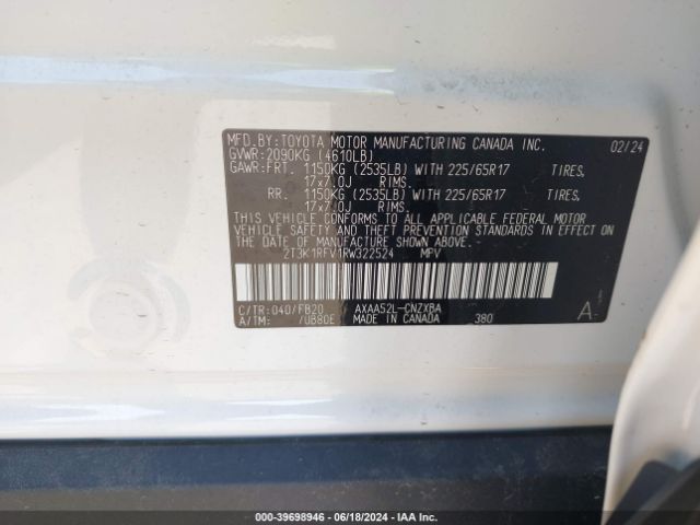 Photo 8 VIN: 2T3K1RFV1RW322524 - TOYOTA RAV4 