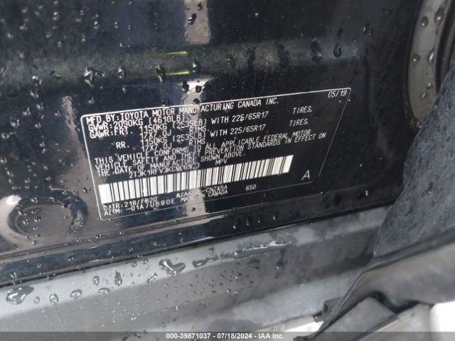 Photo 8 VIN: 2T3K1RFV3KC006923 - TOYOTA RAV4 