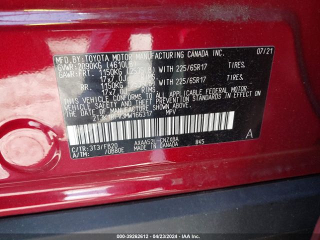 Photo 8 VIN: 2T3K1RFV3MW166317 - TOYOTA RAV4 