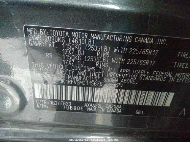 Photo 8 VIN: 2T3K1RFV5MC115676 - TOYOTA RAV4 