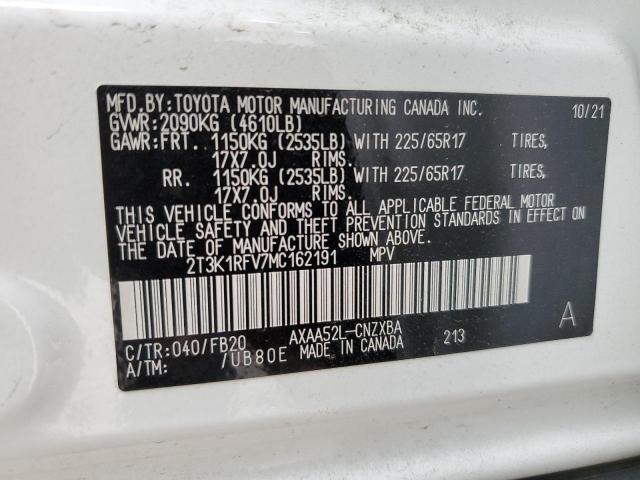 Photo 12 VIN: 2T3K1RFV7MC162191 - TOYOTA RAV4 