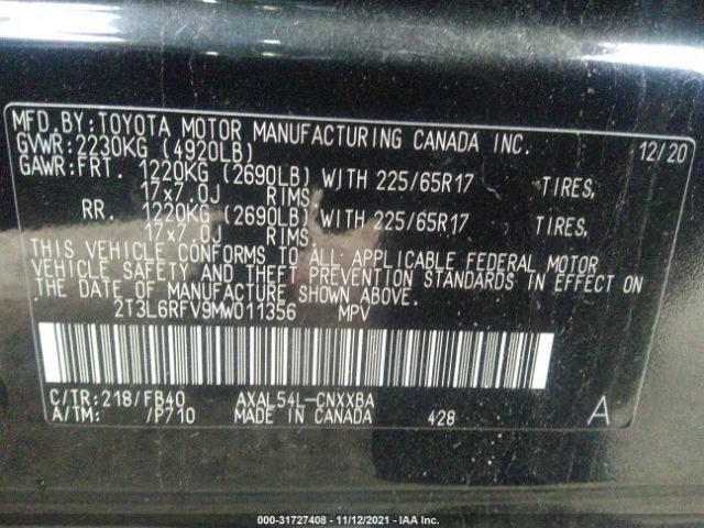 Photo 8 VIN: 2T3L6RFV9MW011356 - TOYOTA RAV4 