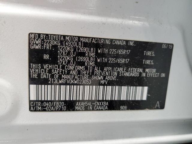 Photo 12 VIN: 2T3LWRFV0KW023053 - TOYOTA RAV4 LE 