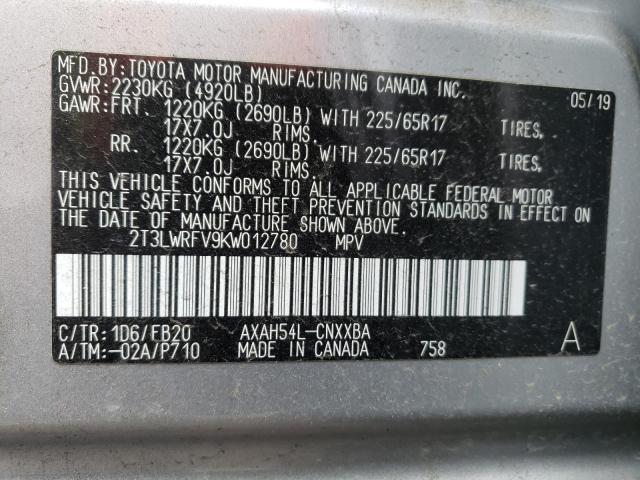 Photo 9 VIN: 2T3LWRFV9KW012780 - TOYOTA RAV4 LE 