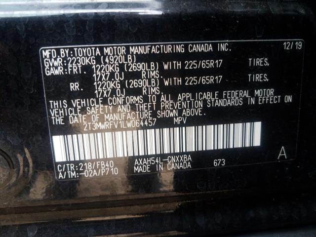 Photo 9 VIN: 2T3MWRFV1LW064457 - TOYOTA RAV4 LE 