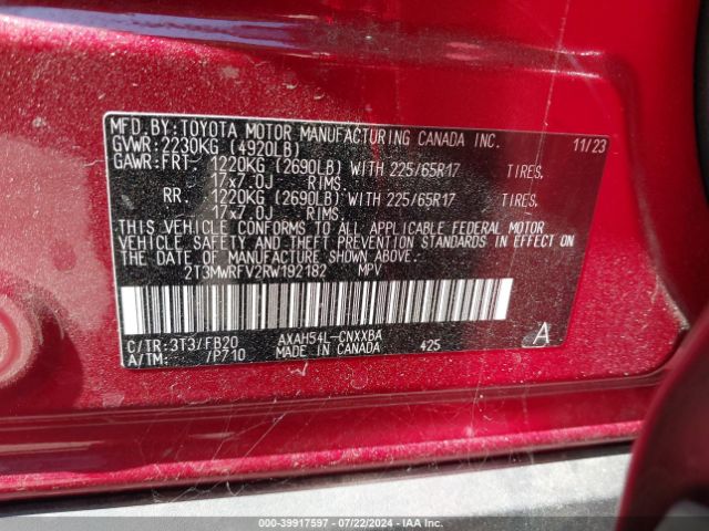 Photo 8 VIN: 2T3MWRFV2RW192182 - TOYOTA RAV4 