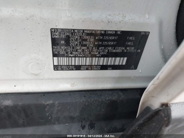 Photo 8 VIN: 2T3MWRFV3KW041230 - TOYOTA RAV4 HYBRID 