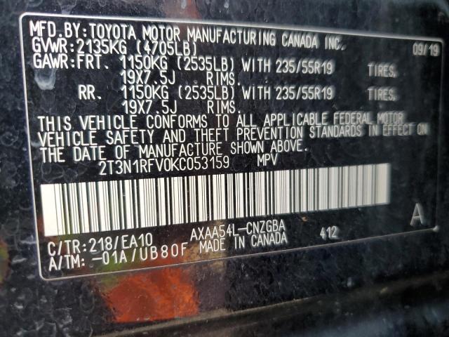 Photo 13 VIN: 2T3N1RFV0KC053159 - TOYOTA RAV4 