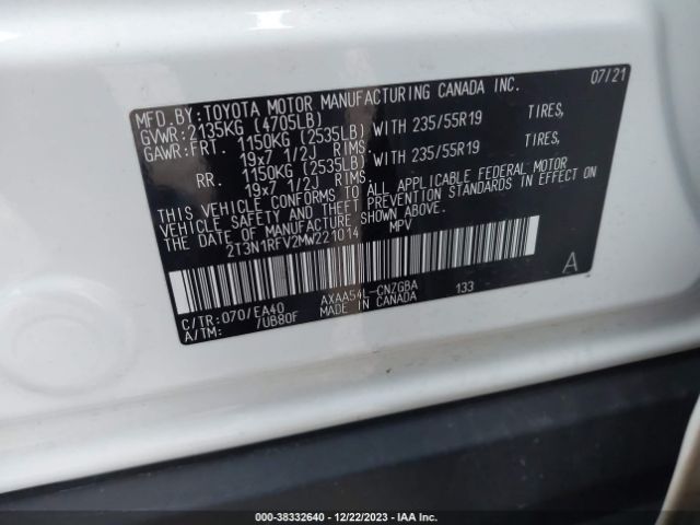 Photo 8 VIN: 2T3N1RFV2MW221014 - TOYOTA RAV4 