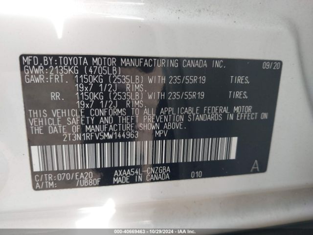 Photo 8 VIN: 2T3N1RFV5MW144963 - TOYOTA RAV4 