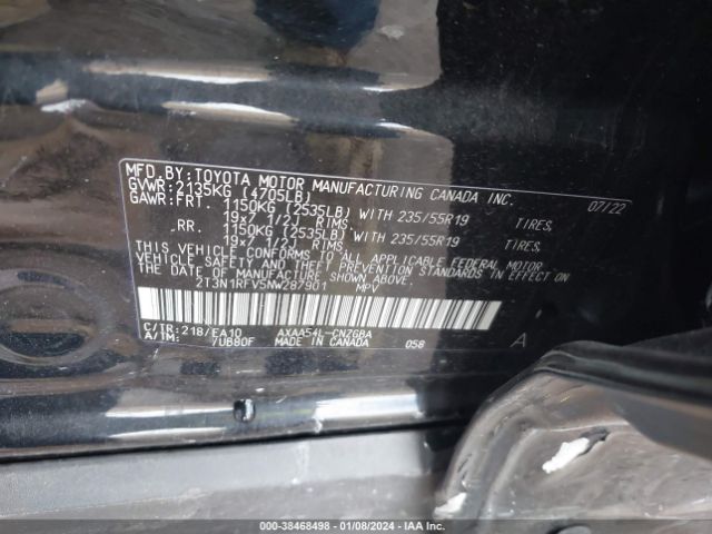 Photo 8 VIN: 2T3N1RFV5NW287901 - TOYOTA RAV4 