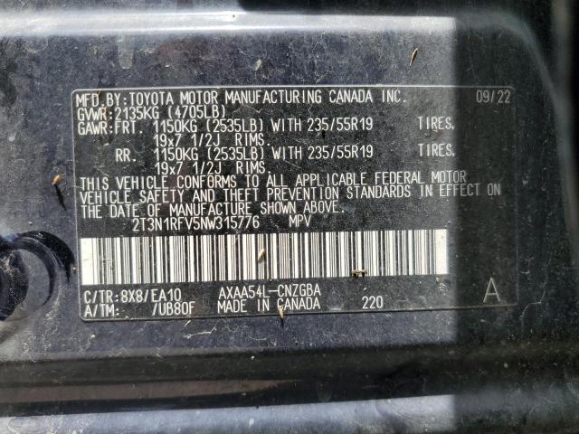 Photo 12 VIN: 2T3N1RFV5NW315776 - TOYOTA RAV4 