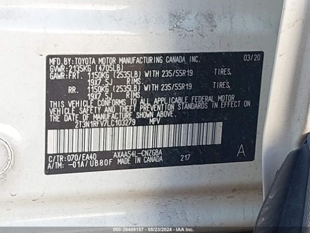 Photo 8 VIN: 2T3N1RFV7LC103279 - TOYOTA RAV4 