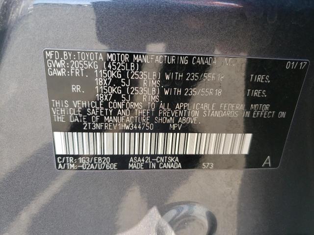 Photo 11 VIN: 2T3NFREV1HW344750 - TOYOTA RAV4 SE 